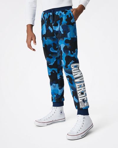 Boys' Converse Camo Jogger Pants Navy | Australia-35670