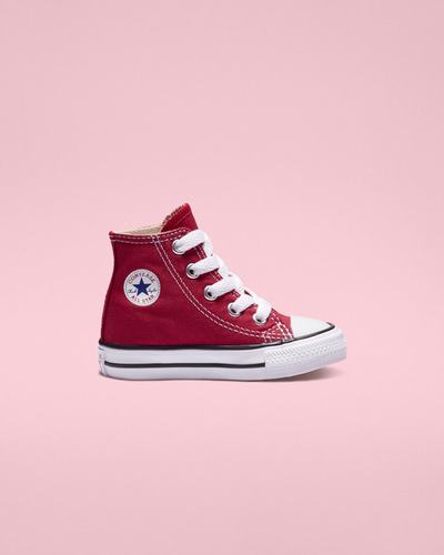 Boys' Converse Chuck Taylor All Star High Top Sneakers Red | Australia-10647