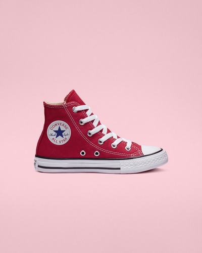 Boys' Converse Chuck Taylor All Star High Top Sneakers Red | Australia-16078