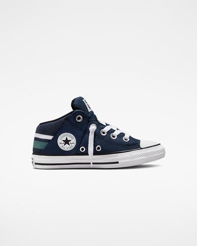 Girls' Converse Chuck Taylor All Star Axel Varsity Club High Top Sneakers Navy/White | Australia-36047