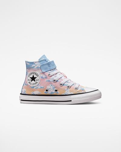 Girls' Converse Chuck Taylor All Star Easy-On Cloud Gazer High Top Sneakers Blue/Orange Pink | Australia-24971