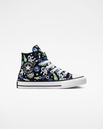 Girls' Converse Chuck Taylor All Star Easy-On Space Cruiser High Top Sneakers Black/Blue/Green | Australia-80961