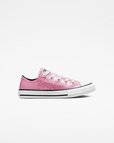 Girls' Converse Chuck Taylor All Star Glitter Sneakers Pink/Black | Australia-40396