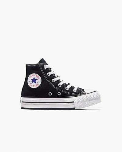 Girls' Converse Chuck Taylor All Star Lift High Top Sneakers Black/White/Black | Australia-69178