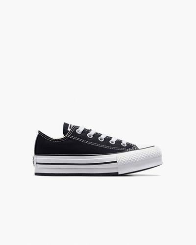 Girls' Converse Chuck Taylor All Star Lift Sneakers Black/White/Black | Australia-90872