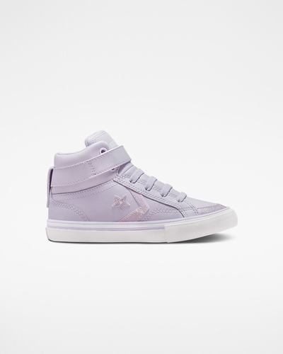 Girls' Converse Pro Blaze Strap Easy-On Glitter High Top Sneakers Purple/Purple | Australia-06347