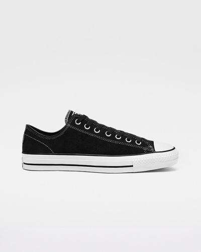 Men's Converse CONS Chuck Taylor All Star Pro Suede Skate Shoes Black/White | Australia-29360