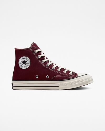 Men's Converse Chuck 70 Canvas High Top Sneakers Dark Red/Black | Australia-54273