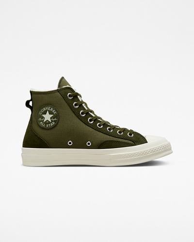 Men's Converse Chuck 70 Lined Colorblock High Top Sneakers Olive/Green | Australia-57491