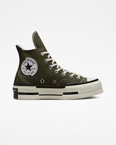 Men's Converse Chuck 70 Plus High Top Shoes Olive/Black | Australia-16459