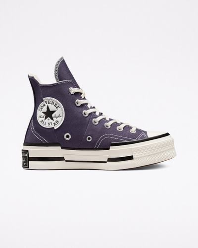 Men's Converse Chuck 70 Plus High Top Sneakers Purple/Black | Australia-38069