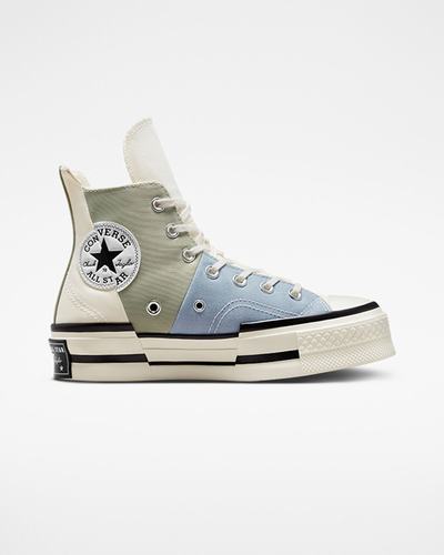 Men's Converse Chuck 70 Plus High Top Sneakers Olive | Australia-83607