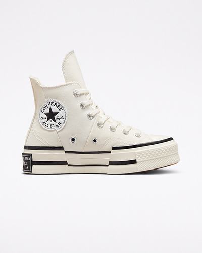 Men's Converse Chuck 70 Plus High Top Sneakers Beige/Black | Australia-98670