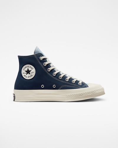 Men's Converse Chuck 70 Tri-Panel High Top Sneakers Navy | Australia-52783