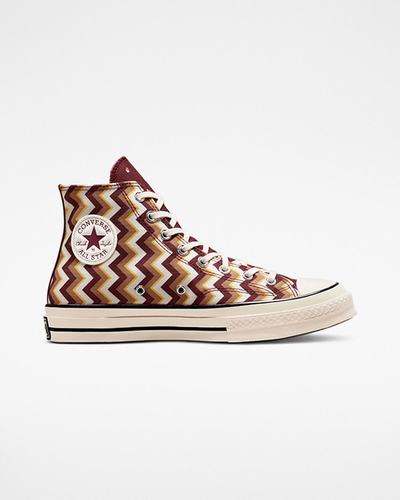 Men's Converse Chuck 70 Twisted Classics High Top Shoes Dark Red/Dark | Australia-30962