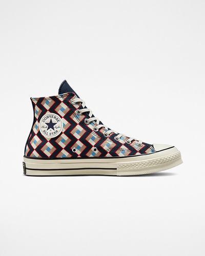 Men's Converse Chuck 70 Twisted Classics High Top Sneakers Obsidian/Blue | Australia-51439