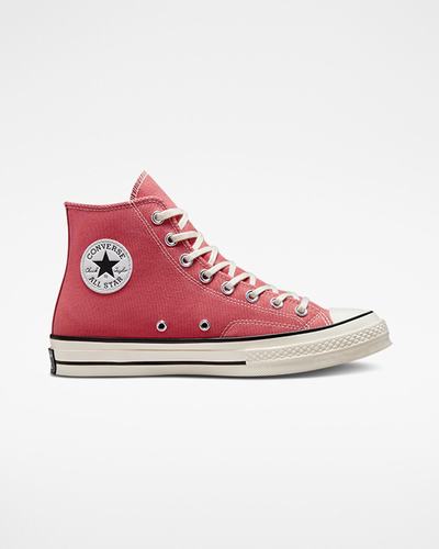 Men's Converse Chuck 70 Vintage Canvas High Top Sneakers Red/Beige/Black | Australia-01895