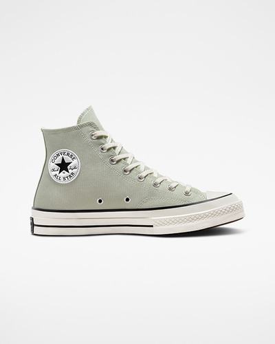 Men's Converse Chuck 70 Vintage Canvas High Top Sneakers Olive/Black | Australia-03689