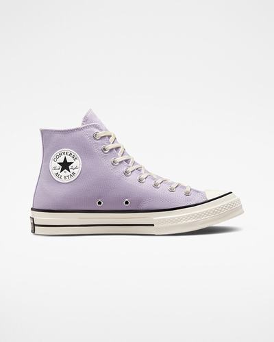 Men's Converse Chuck 70 Vintage Canvas High Top Sneakers Purple/Black | Australia-42190