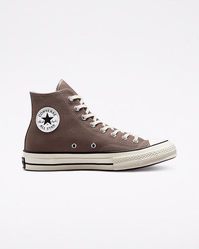 Men's Converse Chuck 70 Vintage Canvas High Top Sneakers Beige/Black | Australia-68524