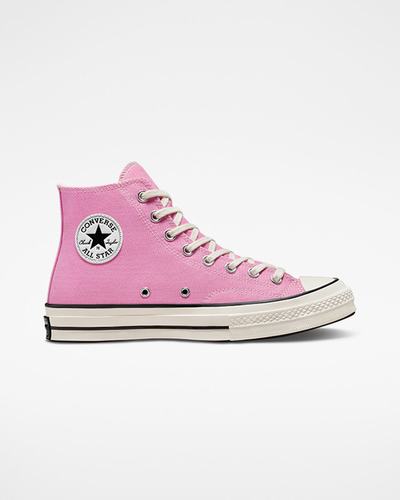 Men's Converse Chuck 70 Vintage Canvas High Top Sneakers Pink/Black | Australia-90756