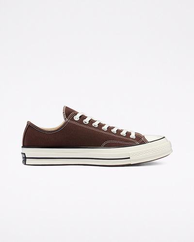 Men's Converse Chuck 70 Vintage Canvas Sneakers Dark Brown/Black | Australia-62138