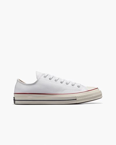 Men's Converse Chuck 70 Vintage Canvas Sneakers White/Dark Red | Australia-67031