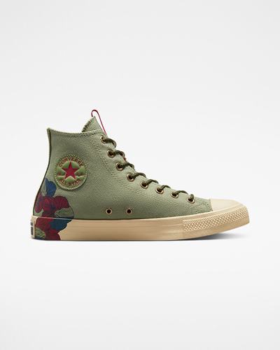 Men's Converse Chuck Taylor All Star Black Joy High Top Sneakers Olive | Australia-30426