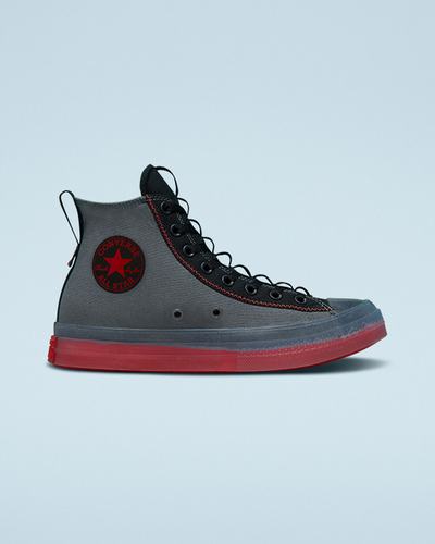 Men's Converse Chuck Taylor All Star CX Explore Desert Sunset High Top Shoes Grey/Black/Red | Australia-17324