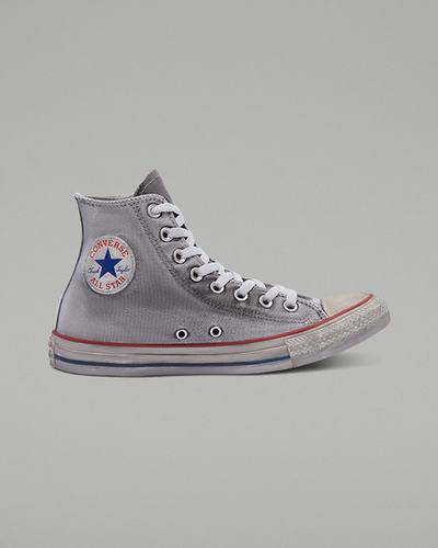 Men's Converse Chuck Taylor All Star Canvas Smoke High Top Sneakers Grey/White | Australia-54206