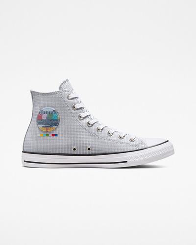 Men's Converse Chuck Taylor All Star Color Grid High Top Sneakers Grey/Multicolor | Australia-41536