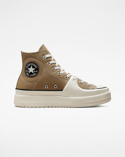 Men's Converse Chuck Taylor All Star Construct High Top Sneakers Khaki/Black | Australia-37102