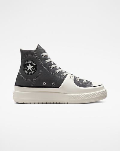 Men's Converse Chuck Taylor All Star Construct High Top Sneakers Grey/White | Australia-91360