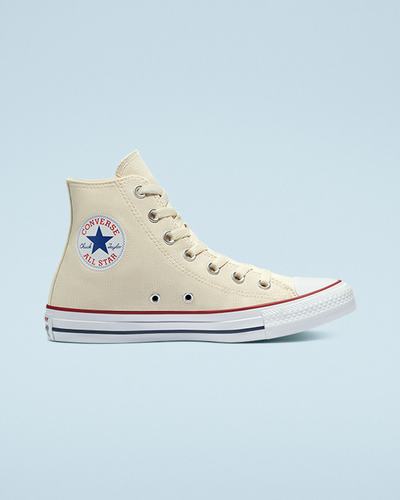 Men's Converse Chuck Taylor All Star High Top Sneakers Beige White | Australia-27105