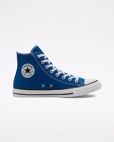 Men's Converse Chuck Taylor All Star High Top Sneakers Blue/White | Australia-36908