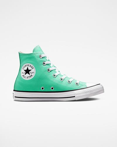 Men's Converse Chuck Taylor All Star High Top Sneakers Turquoise/White/Black | Australia-83754