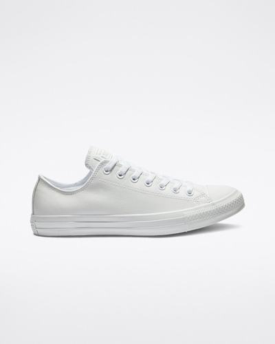 Men's Converse Chuck Taylor All Star Leather Sneakers White | Australia-90182