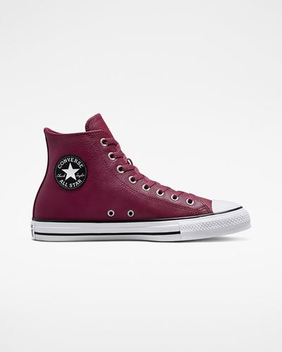 Men's Converse Chuck Taylor All Star Leather High Top Shoes Pink | Australia-96138