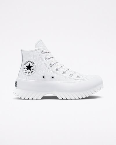 Men's Converse Chuck Taylor All Star Lugged 2.0 Leather High Top Sneakers White/Black | Australia-72061