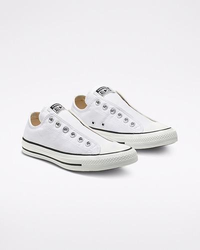 Men's Converse Chuck Taylor All Star Slip On White/Black/White | Australia-80763