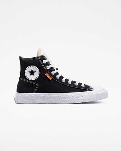 Men's Converse Chuck Taylor Alt Star Canvas High Top Sneakers Black/White | Australia-39057