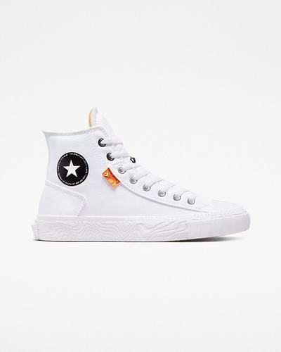 Men's Converse Chuck Taylor Alt Star Canvas High Top Sneakers White/Black/White | Australia-50273