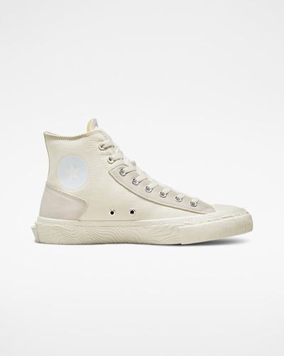 Men's Converse Chuck Taylor Alt Star Wavy High Top Sneakers Beige/White | Australia-07352