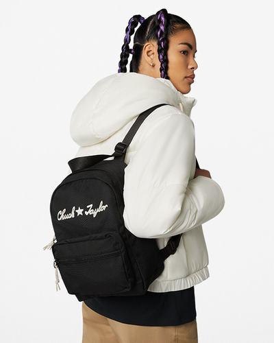 Men's Converse GO LO Mini Backpacks Black/White | Australia-53096