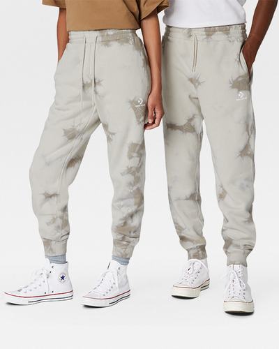 Men's Converse Go-To Star Chevron Washed Standard Fit Joggers White | Australia-26703