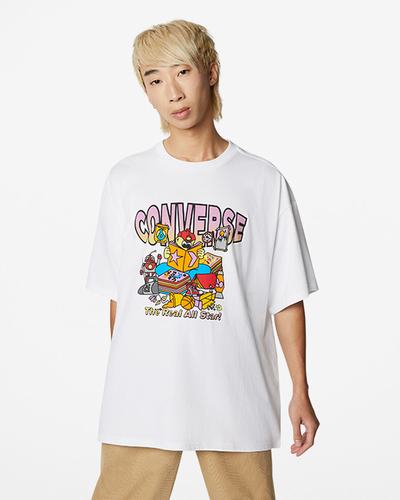 Men's Converse Novelty Store Graphic T-Shirts White | Australia-07294