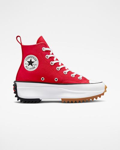 Men's Converse Run Star Hike High Top Sneakers Red/White/Black | Australia-01758