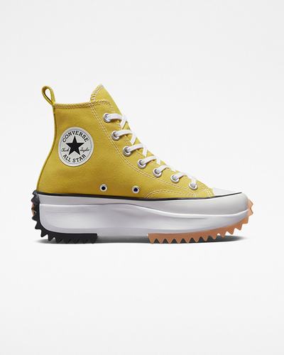 Men's Converse Run Star Hike High Top Sneakers Lemon/Black/White | Australia-62158