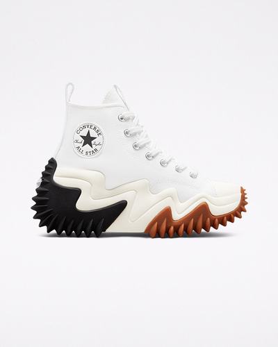 Men's Converse Run Star Motion Platform High Top Sneakers White/Black/Orange | Australia-82503