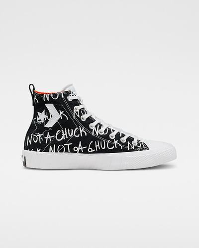 Men's Converse UNT1TL3D High Top Sneakers Black/White | Australia-34076